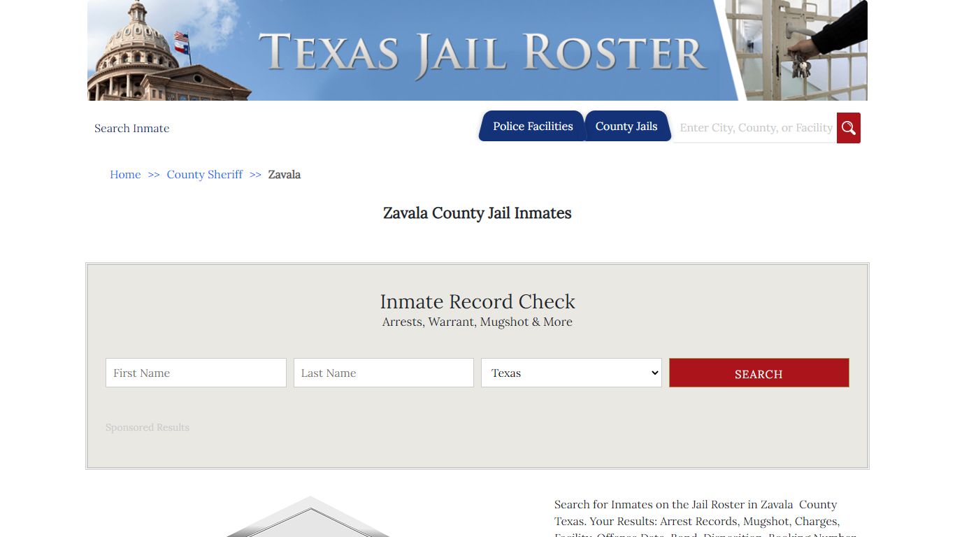 Zavala County Jail Inmates - Jail Roster Search