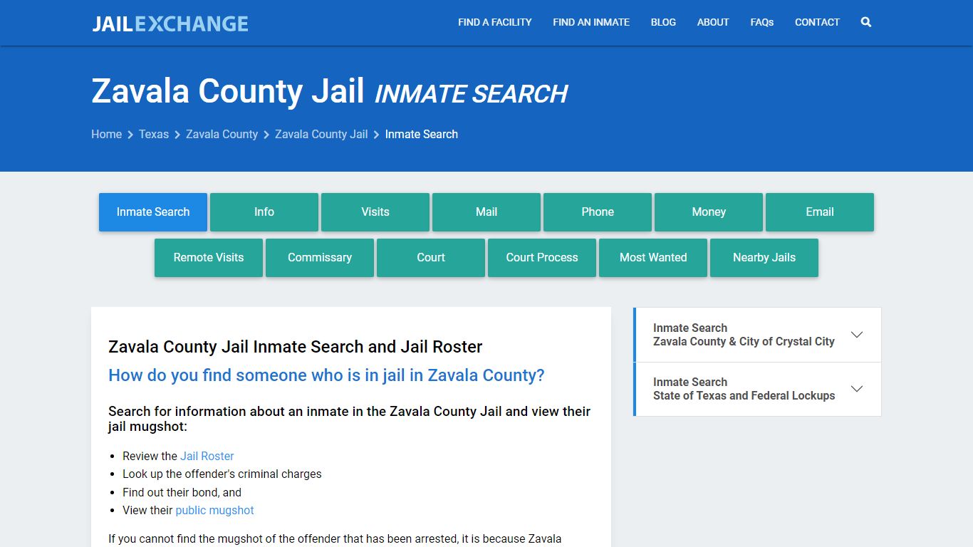 Inmate Search: Roster & Mugshots - Zavala County Jail, TX